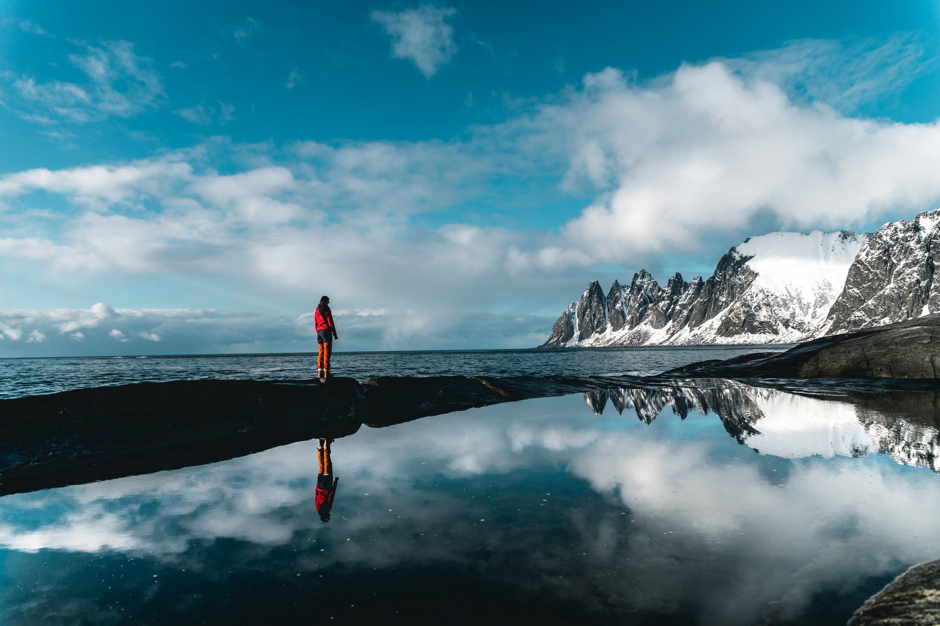 person on body of water